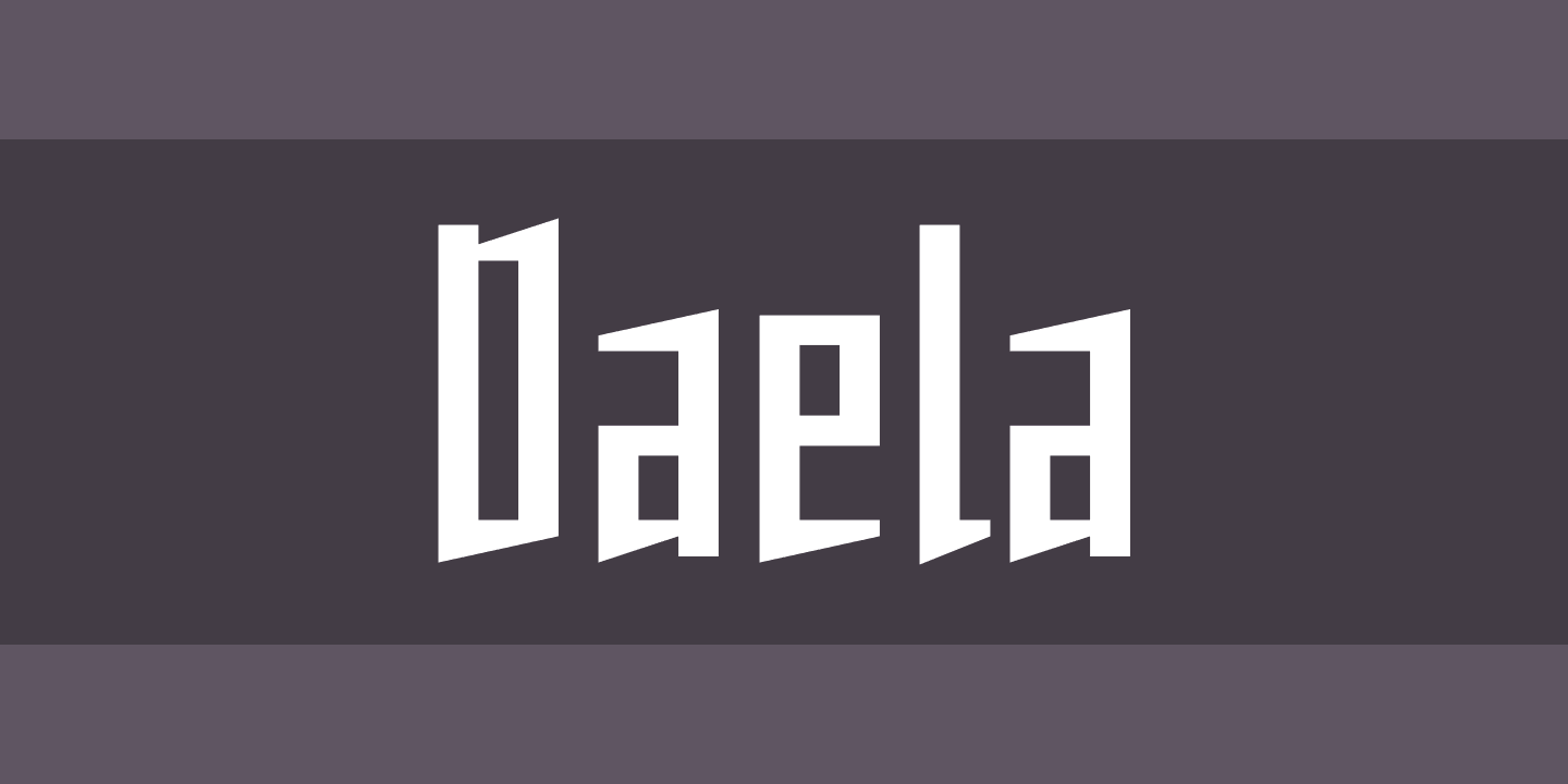 Пример шрифта Daela